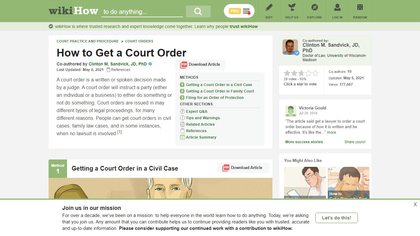 3 Ways to Get a Court Order - wikiHow