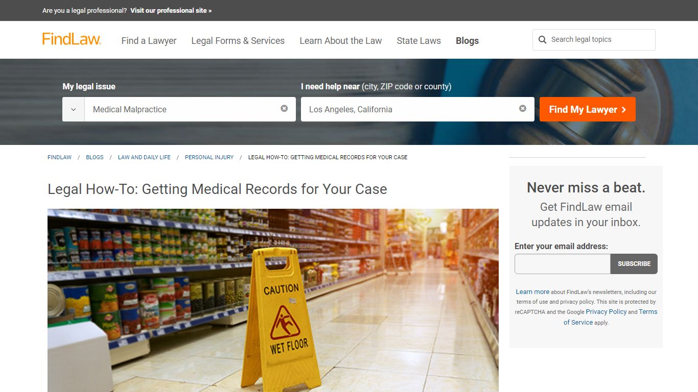 Legal How-To: Getting Medical Records for Your Case - FindLaw